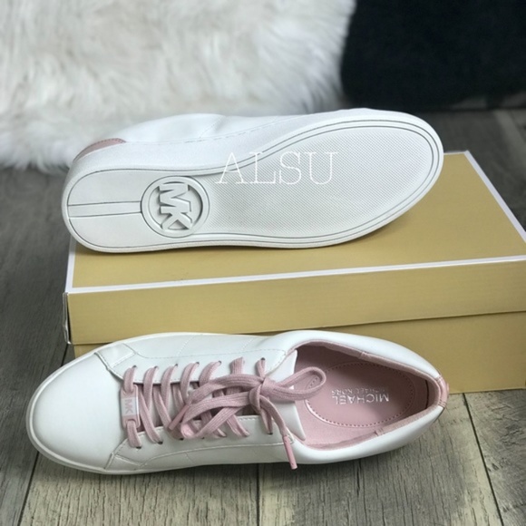 🎄 SANTA’S DEAL 🎄 Michael Kors Catelyn Lace Up Napa PU Optic Blossom 45T8CAFS1L - Picture 5 of 9